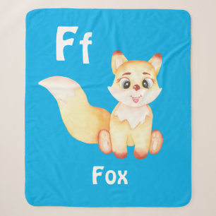 Couverture Sherpa Fox personnaliser ABC : Lettre F - Ajouter votre n