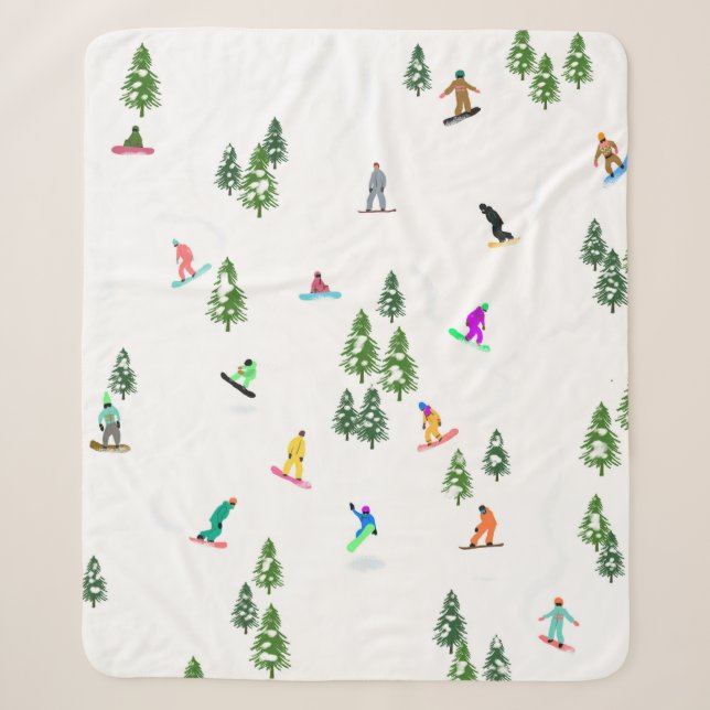 Couverture Sherpa Freeride Snowboarder Illustration de snowboard (Devant)