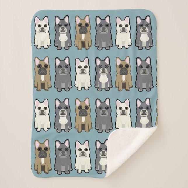 Couverture Sherpa Frenchie Friends (Devant)