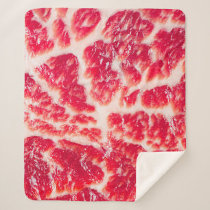 Couverture Sherpa Fresh raw beef steak marbled meat texture close up
