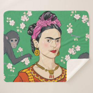 Couverture Sherpa Frida Kahlo Monkey Graphic