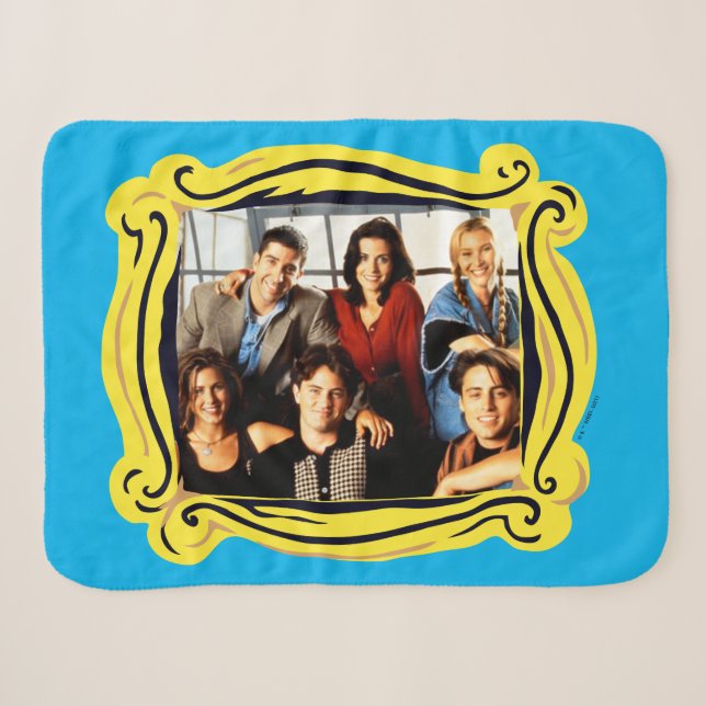 Couverture Sherpa FRIENDS™ | Cast assis dans l'appartement de Monica (Devant (Horizontal))
