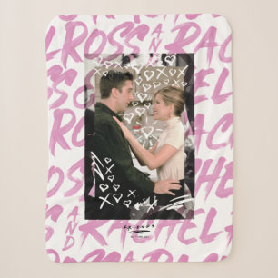 Couverture Sherpa FRIENDS™   Ross Et Rachel Doodled Hearts