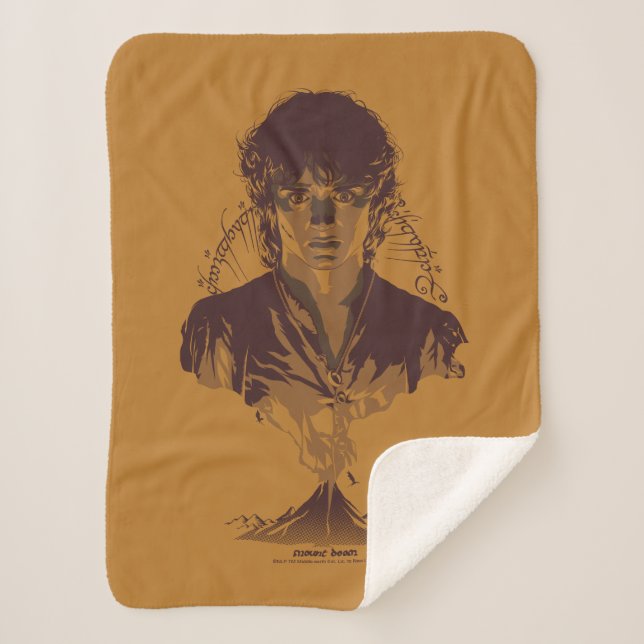 Couverture Sherpa FRODO™ MOUNT DOOM™ Tengwar Inscription Graphic (Devant)