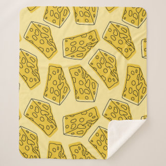 Couverture Sherpa Fromage vintage Arrière - plan jaune sans soudure