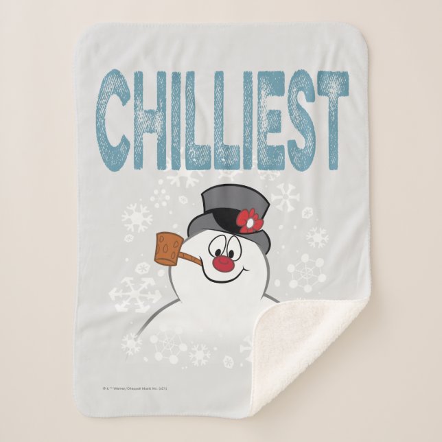 Couverture Sherpa Frosty the Snowman™ | Chilliest (Devant)