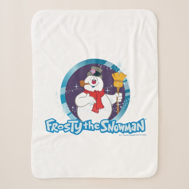 Couverture Sherpa Frosty the Snowman™ | Portrait magique Frosty (Devant)