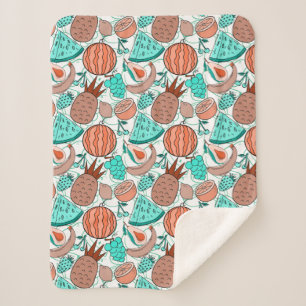 Couverture Sherpa Fruit motif transparent motif de surface de frui