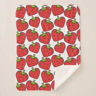 Couverture Sherpa Fruit motif transparent motif de surface de frui