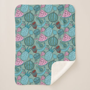 Couverture Sherpa Fruit motif transparent motif de surface de frui