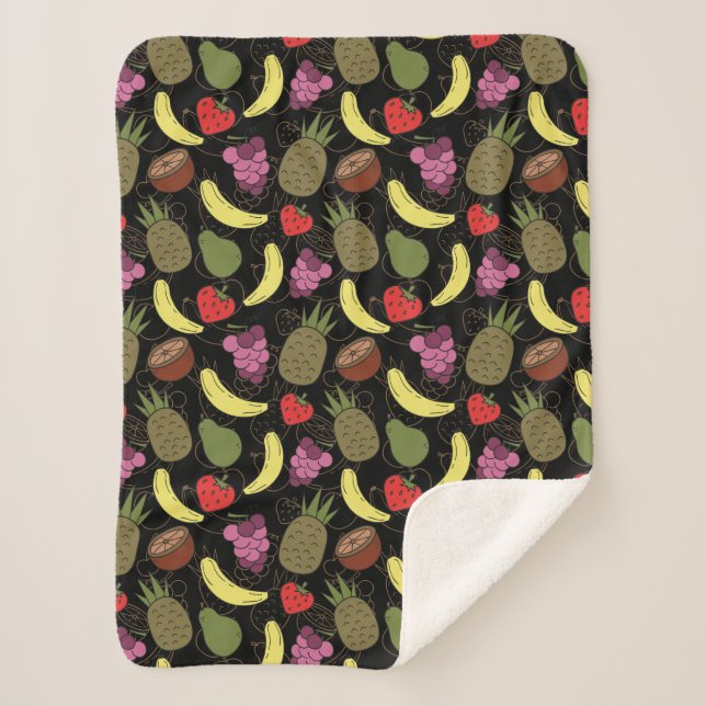 Couverture Sherpa Fruit seamless pattern | Fruit surface pattern 51 (Devant)