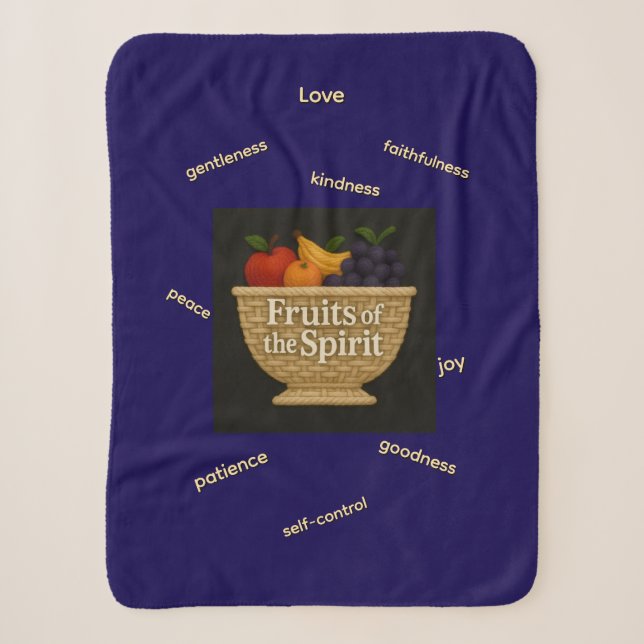 Couverture Sherpa Fruits of the Spirit Sherpa Yarn Look Baby Blanket (Devant)