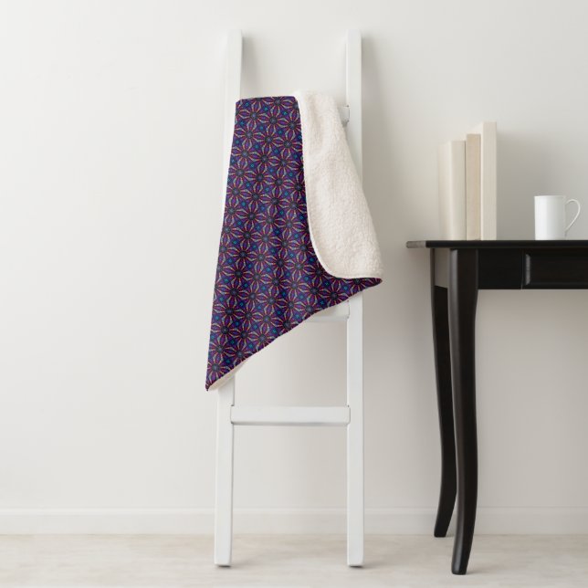 Couverture Sherpa Fuchsia Stargazer (En situation)