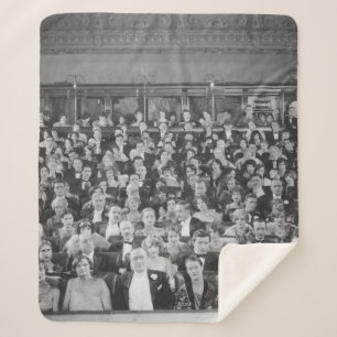Couverture Sherpa FULL HOUSEaudience, vintage, théâtre, foule, gens