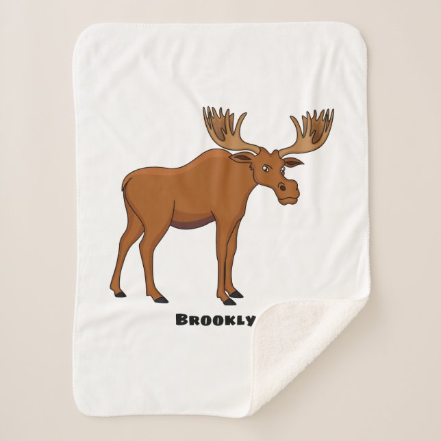 Couverture Sherpa Funny moose (Devant)