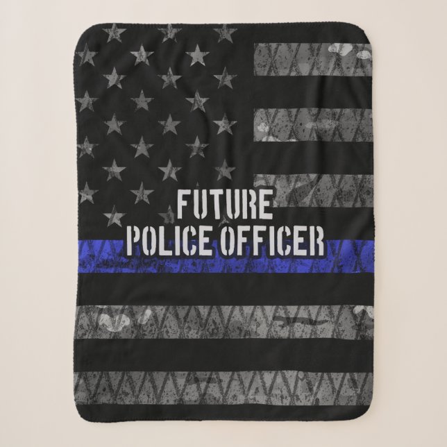 Couverture Sherpa Futur policier Ligne Bleue Mince Distorsion Fl (Devant)