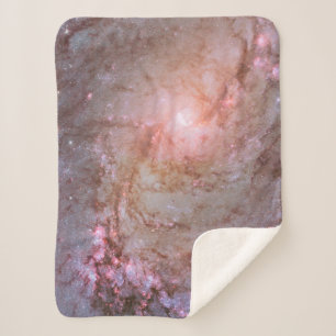 Couverture Sherpa Galaxie Spirale M83, Ablaze Avec Formation Star.