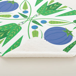 Couverture Sherpa Gardien Du Sherpa De Blueberries (3 Tailles)