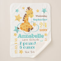 Genre Neutre Mignonne Giraffe Stars Bébé statistiq