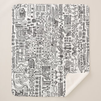 Couverture Sherpa Geo design abstrait motif.