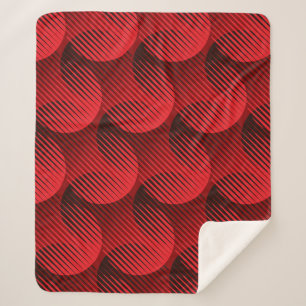 Couverture Sherpa Géométrie rouge : art de la ligne matricielle