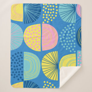 Couverture Sherpa Géométrique nordique : Arrière - plan Abstrait mod