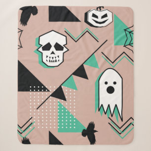 Couverture Sherpa Ghost motif, halloween thème sans couture motif av