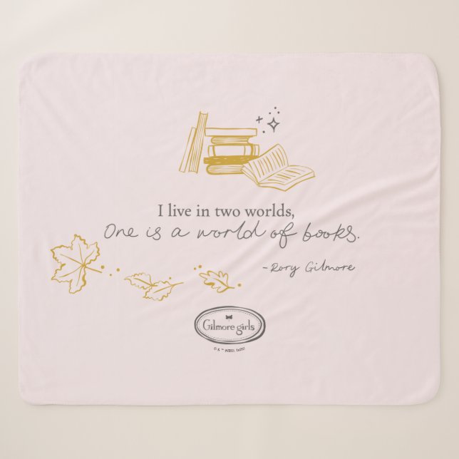 Couverture Sherpa Gilmore Girls Rory Book Quote Design (Devant (Horizontal))