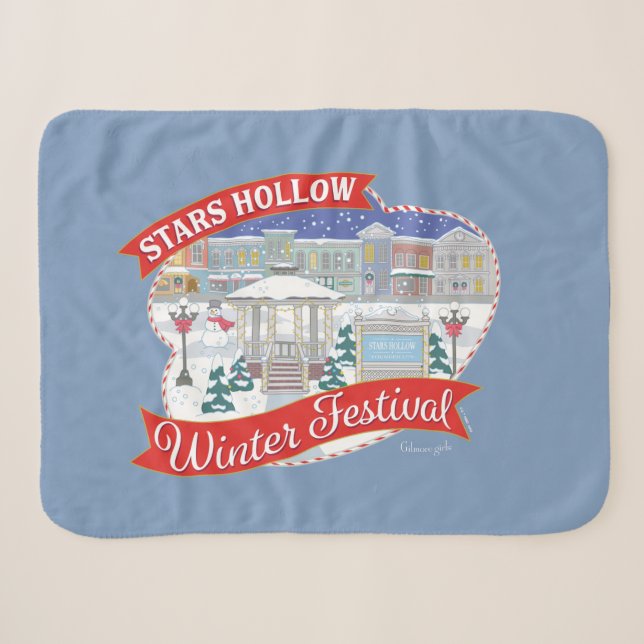 Couverture Sherpa Gilmore Girls | Stars Hollow Winter Festival (Devant (Horizontal))