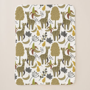 Couverture Sherpa Girafe sans couture motif jaune blanc haute