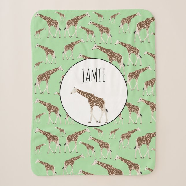 Couverture Sherpa Giraffe Jungle Safari animal (Devant)