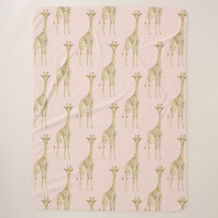 Couverture Sherpa Giraffes mignonnes de Pêche à Brosse