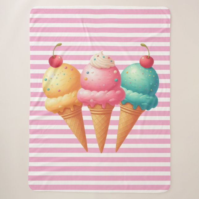 Couverture Sherpa Glace colorée (Devant)