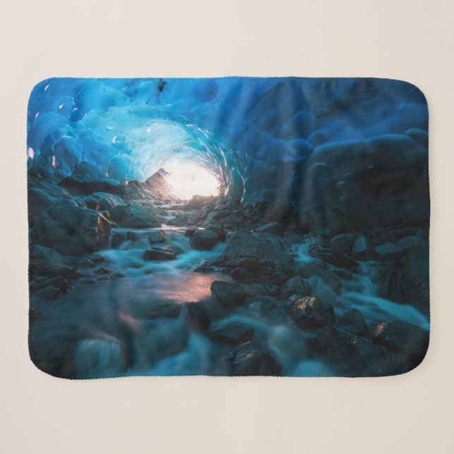 Couverture Sherpa Glace et neige | Glacier Mendenhall, Juneau, Alask (Devant (Horizontal))