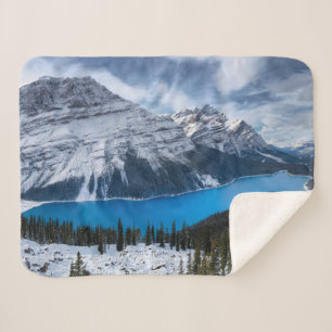 Couverture Sherpa Glace et neige   Lac Peyto, Rocheuses canadiennes