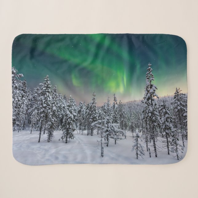 Couverture Sherpa Glace et neige | Paysage d'hiver, Finlande (Devant (Horizontal))