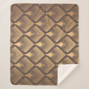 Couverture Sherpa Glamour Art Déco : Balances d'or.