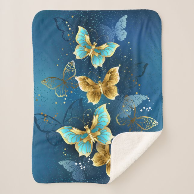Couverture Sherpa Golden butterflies (Devant)