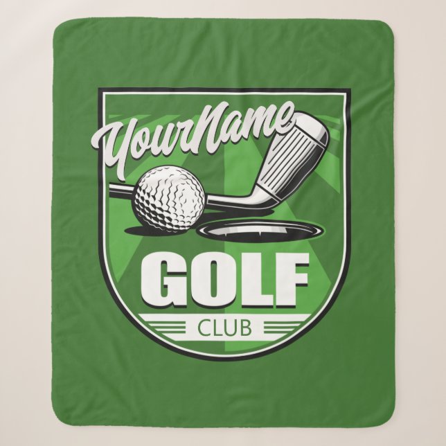 Couverture Sherpa Golf Club NAME Pro Golfer Player Personnalisé (Devant)