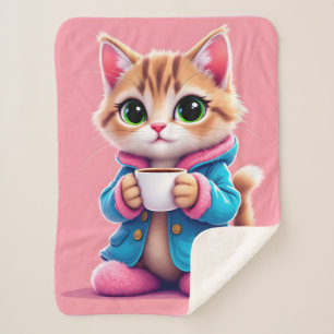 Couverture Sherpa Good Morning Kitten