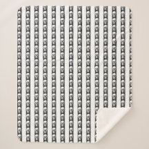 Gothic striped pattern with skulls