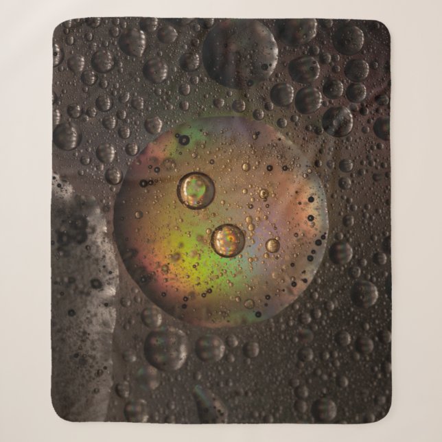 Couverture Sherpa gouttelettes d'eau sur panneau de verre (Devant)