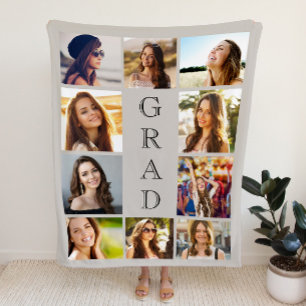 Couverture Sherpa Grad 10e année - Photo Taupe Graduation