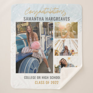 Couverture Sherpa Graduation 2025 Photo Collage Moderne