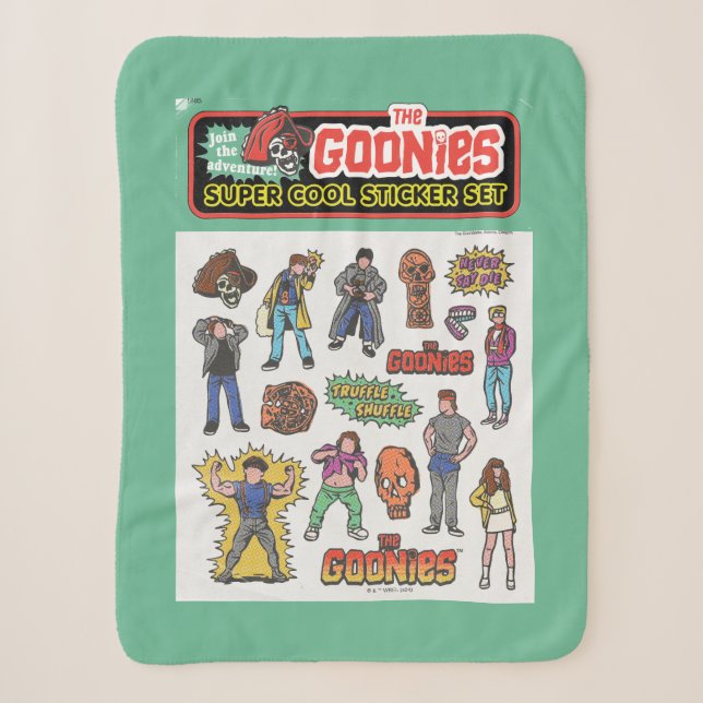 Couverture Sherpa Graphique de la feuille d'autocollants rétro Gooni (Devant)