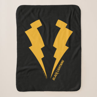 Couverture Sherpa Graphique des boulons de foudre noirs