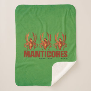 Couverture Sherpa Graphique Vintage de Baby Manticores