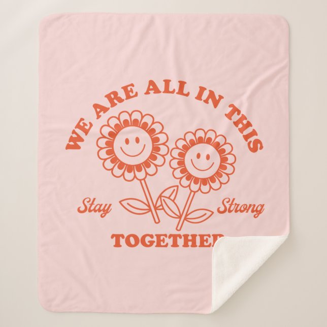 Couverture Sherpa Graphisme Fleur Joyeux Retro (Devant)