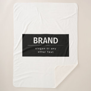 Couverture Sherpa Gras Marque moderne ou nom commercial   Noir et bl