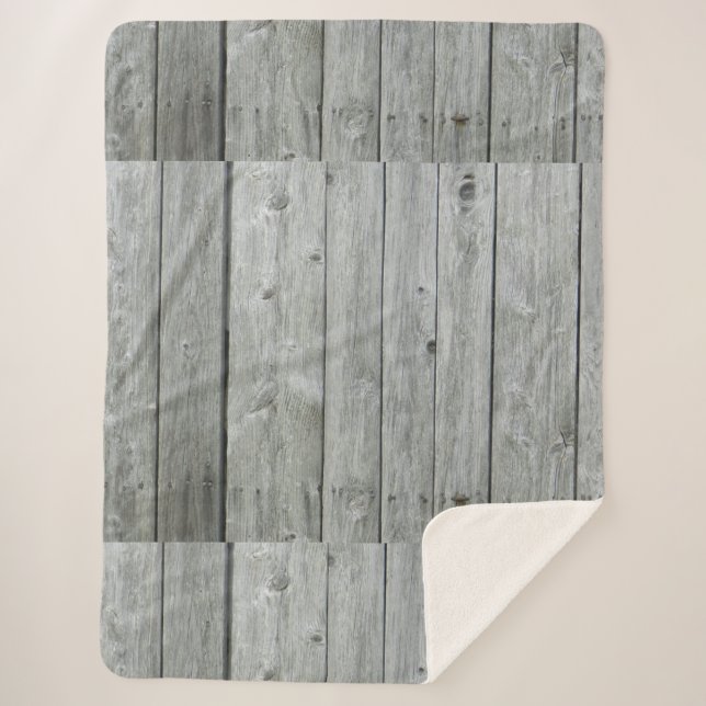 Couverture Sherpa Gray Country Rustic Moderne Farmhouse (Devant)